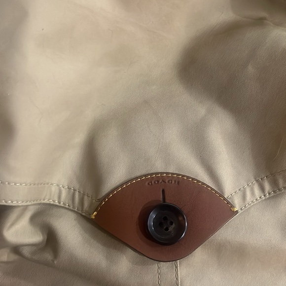Coach rain trench coat.  Size medium. - Picture 3 of 7